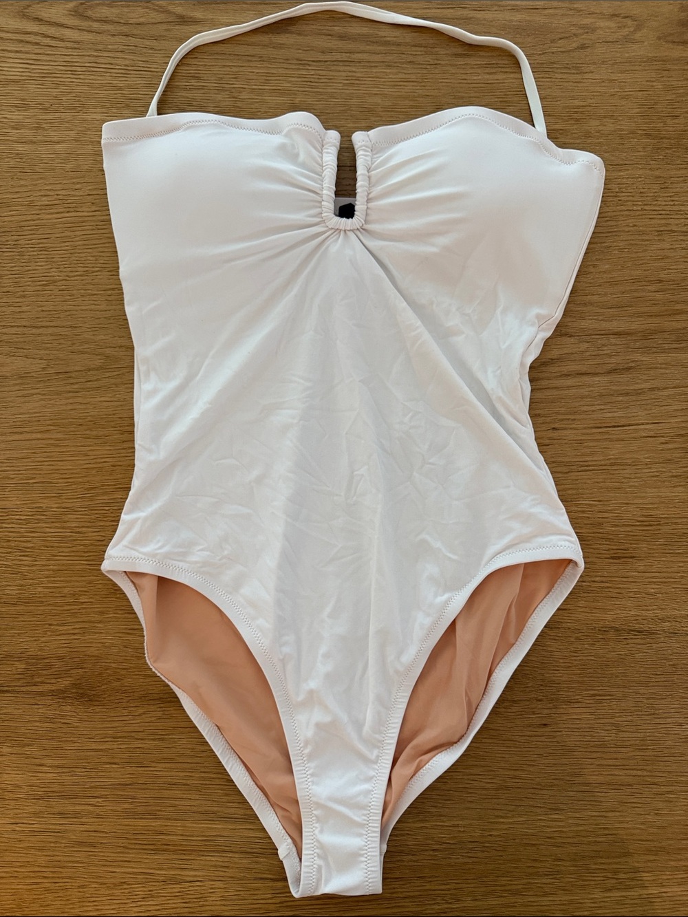 J. Crew White Halter One-Piece Swimsuit with Keyhole size 10 NWT